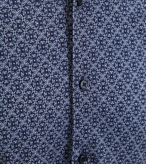Desoto Hemd Print Donkerblauw Product / Detail