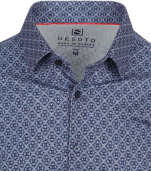 Desoto Shirt Print Dark Blue Product / Detail