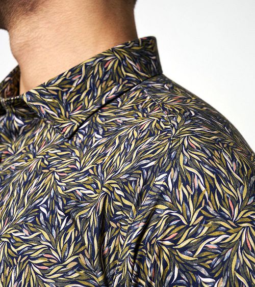 Desoto Skjorte Kent Blader Grønn Model / Detail