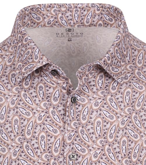Desoto skjorte med paisleytrykk beige Product / Detail