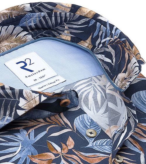 R2 Overhemd Print Bladeren Product / Detail