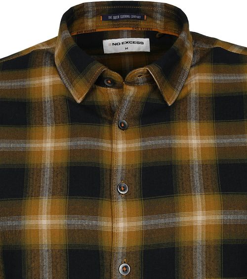 No Excess Hemd Ruit Olijfgroen Product / Detail