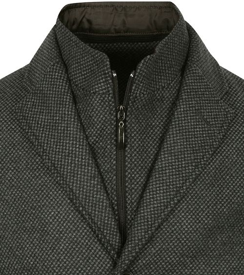 Suitable K150 Coat Wol Blend Ruit Donkergroen Product / Detail