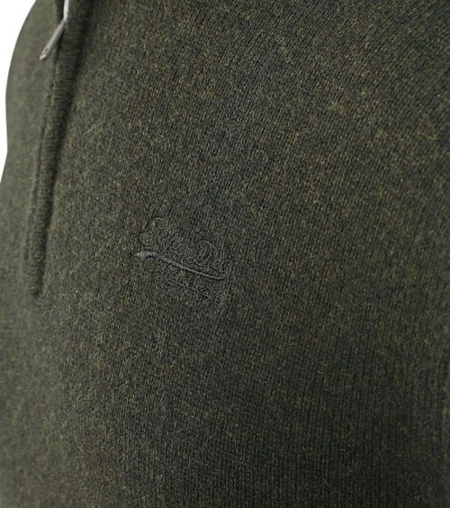 Superdry Essential Half Zip Wool Mix Pullover Dunkelgrün Product / Detail
