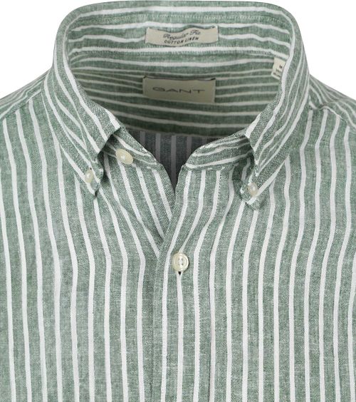 Gant Casual Skjorte Stribet Linned Grøn Product / Detail