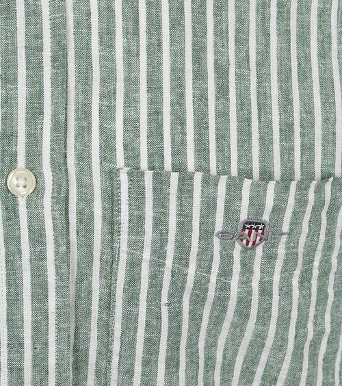 Gant Casual Skjorte Stribet Linned Grøn Product / Detail
