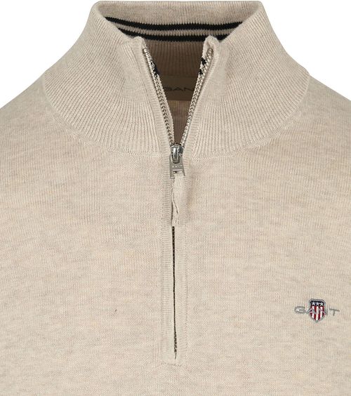 Gant Half Zip Trui Lichtbeige Product / Detail