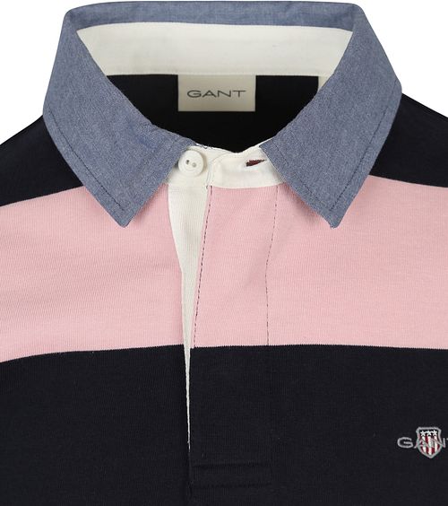 Gant Heavy Rugger Shield Polo Streg Navy Rose Product / Detail