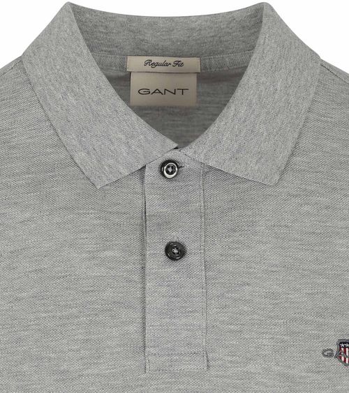 Gant Shield Piqué Poloshirt Grau Product / Detail