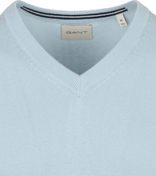 Gant Pullover V-Hals Lichtblauw Product / Detail