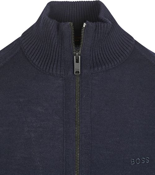 Gilet BOSS Avac in misto lana blu navy Product / Detail