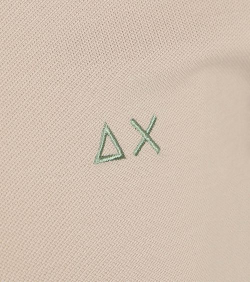 Sun68 poloshirt med fin stribe krave i greige Product / Detail