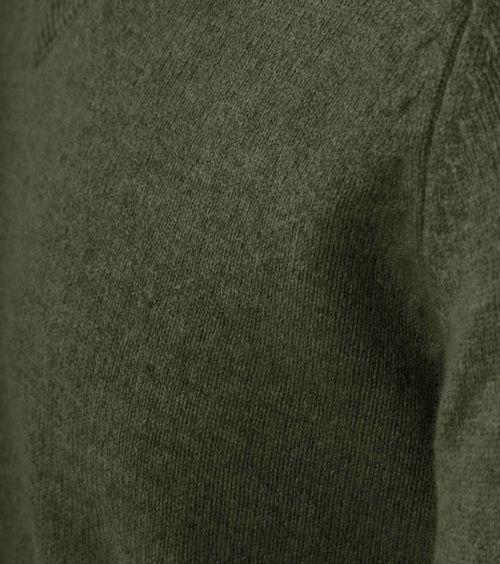 Steppin' Out Pullover V-Neck Lambswool Olive Green Product / Detail
