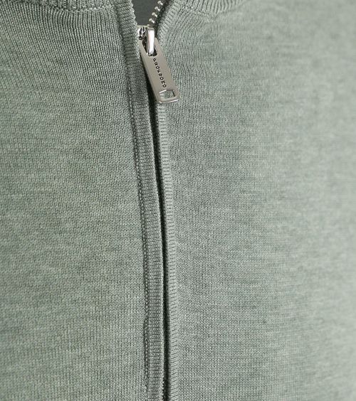 Profuomo Half Zip Pullover Luxury Basic Green Product / Detail