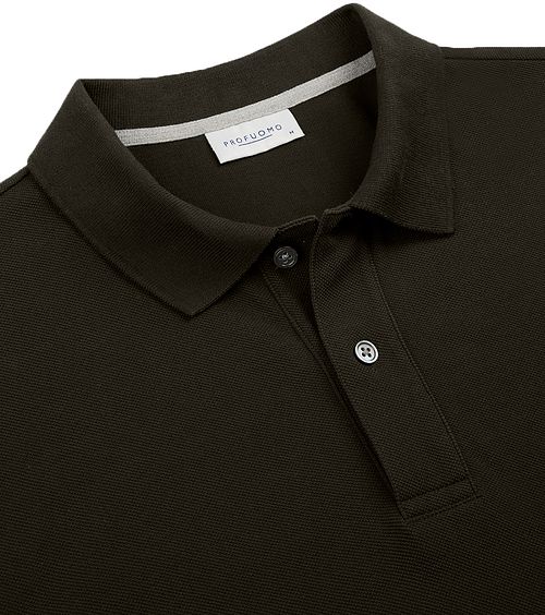 Profuomo Piqué Polo Shirt Army Green Product / Detail