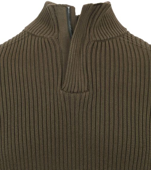 Suitable Half Zip Pullover Noord Dark Green Product / Detail