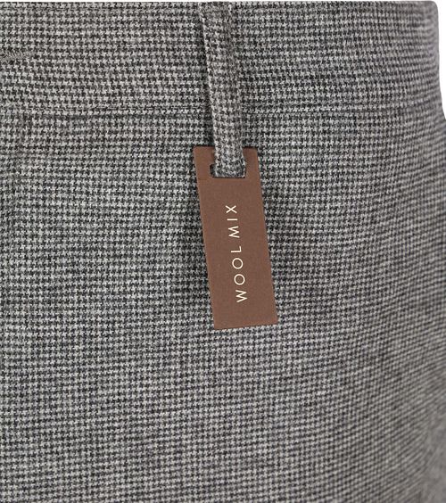 Alberto Pantalon Rob Stretch Pied de Poule Gris Product / Detail