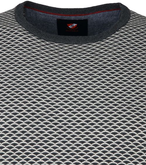 Suitable Pull-over Coton Doux Imprimé Gris Product / Detail