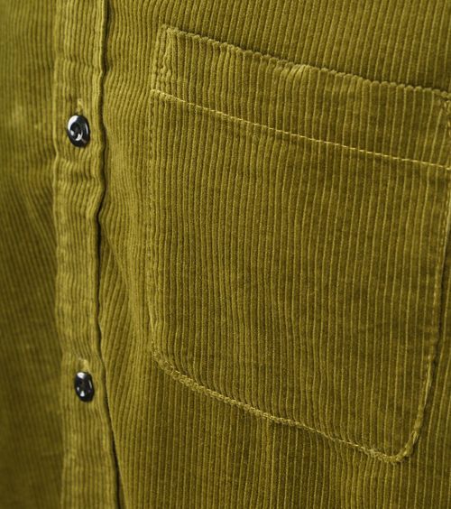 Scotch and Soda Solid Corduroy Hemd Groen Product / Detail