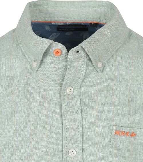 NZA Overhemd Cody Linnen Blend Groen Product / Detail