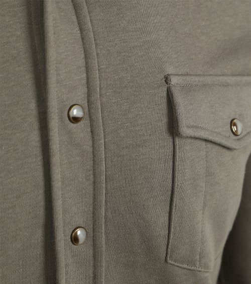 Profuomo Overshirt Western Jersey Olijfgroen Product / Detail