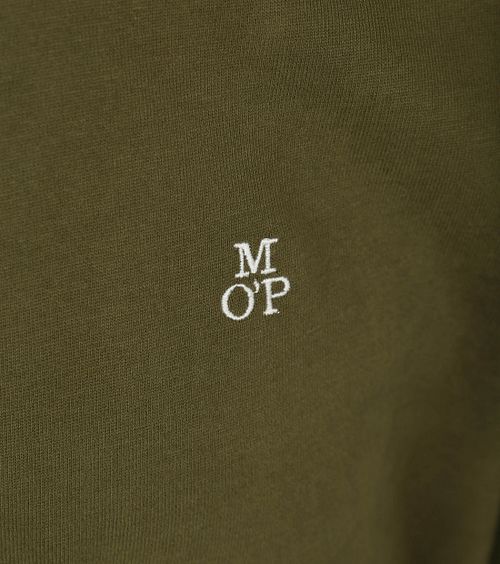 Marc O'Polo Långärmad pikétröja i grönt Product / Detail