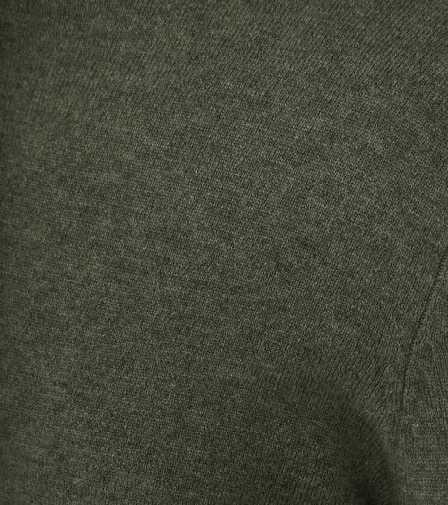 Steppin' Out Halv Glidelåstrøye i Merinoull i Olivengrønt Product / Detail