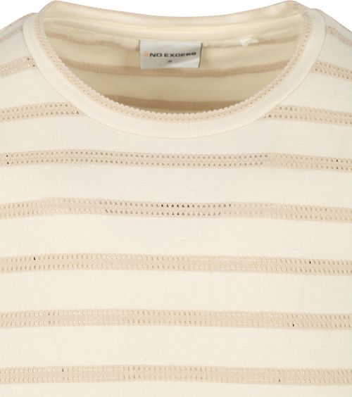 Ingen-Överskott T-Shirt Rundhals Jacquard Ränder Product / Detail