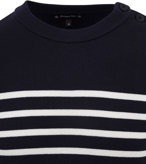 Jersey Armor-Lux Groix de rayas en azul marino Product / Detail
