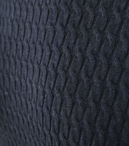 Jersey de cuello alto Suitable Cable en azul marino Product / Detail
