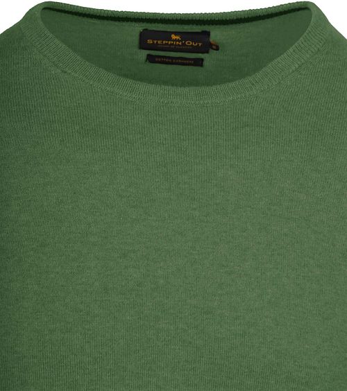 Jersey Steppin' Out de algodón y cachemira mid verde Product / Detail