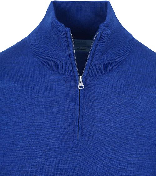 King Essentials The Michael Half Zip Pull Merino Bleu Royal Product / Detail
