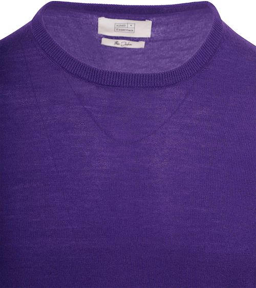 King Essentials The John Pullover z wełny merino w kolorze fioletowym Product / Detail