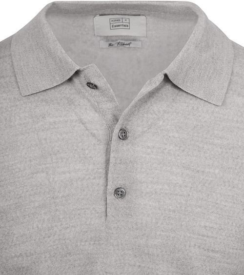 King Essentials The Robert Langærmet Poloshirt Merino Grå Product / Detail