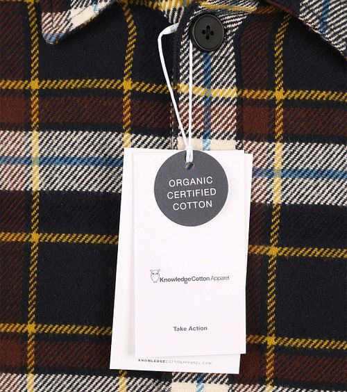 KnowledgeCotton Apparel Overshirt de cuadros azul marino Product / Detail