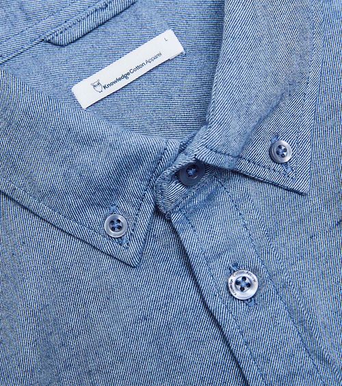 KnowledgeCotton Apparel Shirt Blue Product / Detail