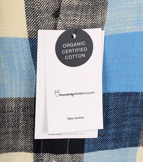 KnowledgeCotton Apparel ternet skjorte, blå Product / Detail