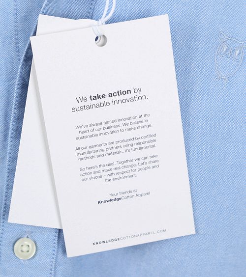 KnowledgeCotton klær Skjorte Melange Lyseblå Product / Detail