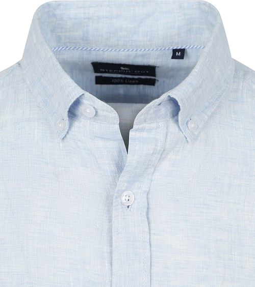 Steppin' Out Hemd Linnen Lichtblauw Product / Detail