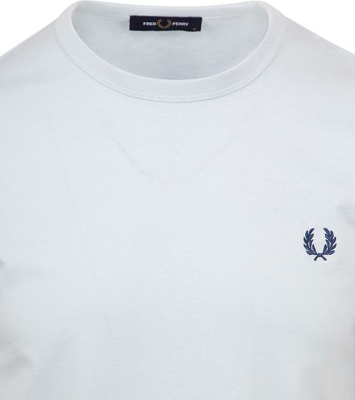 Fred Perry Ringer T-Shirt Lichtblauw Product / Detail