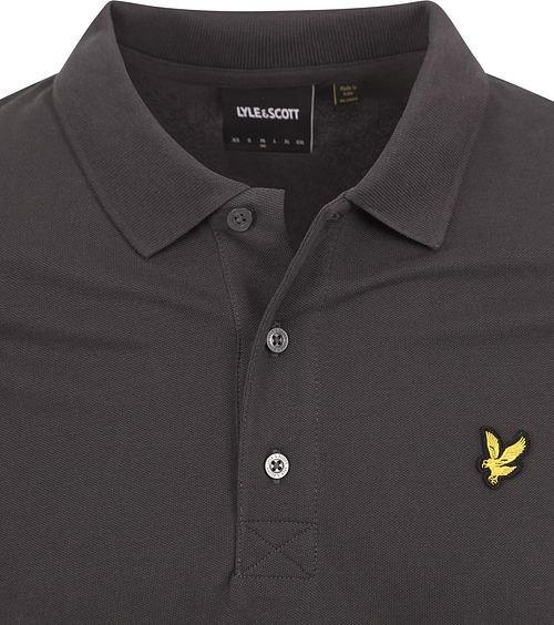 Lyle and Scott Polo Plain Antraciet Product / Detail