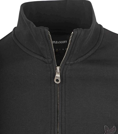 Lyle & Scott sweter z półgolfem Half Zip tonalny czarny Product / Detail