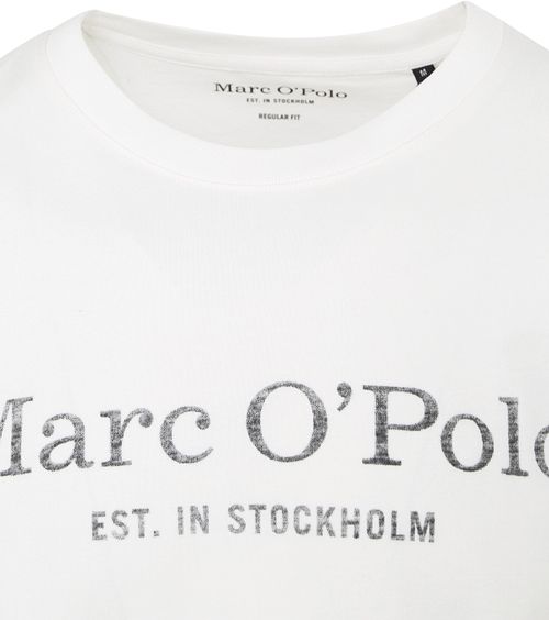 T-Shirt Marc O'Polo con logo en blanco Product / Detail