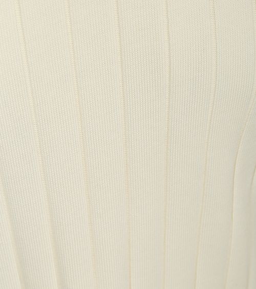 Marc O'Polo Knitted Poloshirt Rib Structure Off White Product / Detail