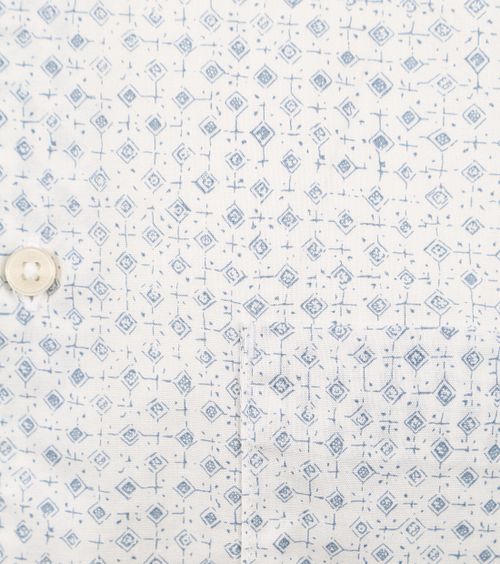 Marc O'Polo Overhemd Short Sleeves Print Wit Product / Detail