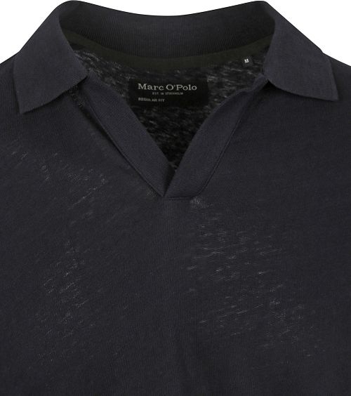 Marc O'Polo Polo Riva z mieszanki lnu w kolorze granatowym Product / Detail