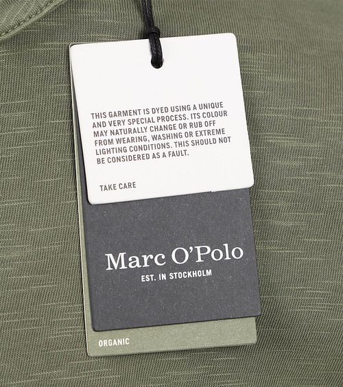 Marc O'Polo Poloshirt i Meleret Olivengrøn Product / Detail