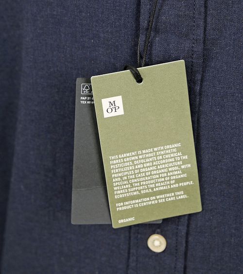 Marc O'Polo Skjorte Twill Mørkeblå Product / Detail