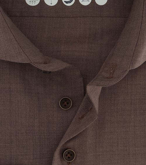 R2 Chemise Laine Marron Product / Detail