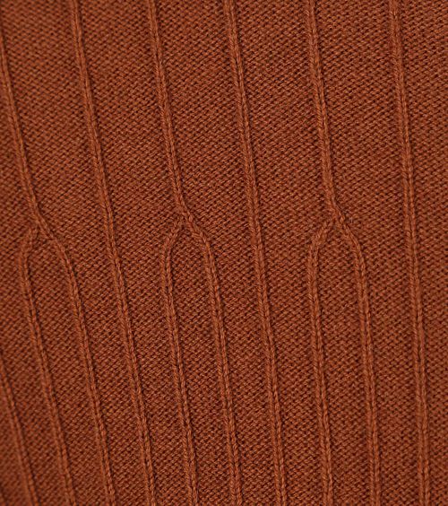 Jersey de cuello alto Blue Industry mezcla de lana KBIW21 marrón Product / Detail
